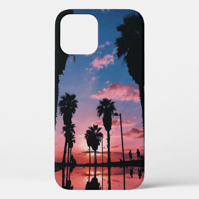 Coques Case-Mate iPhone Silhouette d'arbre sous ciel nuageux (Verso)