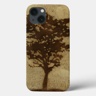 Case-Mate iPhone Case Silhouette d'arbre sur Arrière - plan de bronze