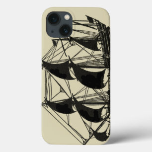 iPhone 13 Case Silhouette de bateau avec les voiles se