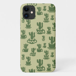 Case-Mate iPhone Case Silhouette de cactus succulent en tasses et pots