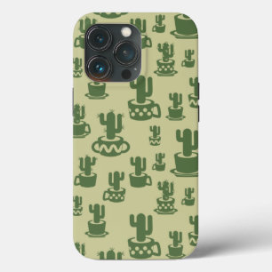 Case-Mate iPhone Case Silhouette de cactus succulent en tasses et pots