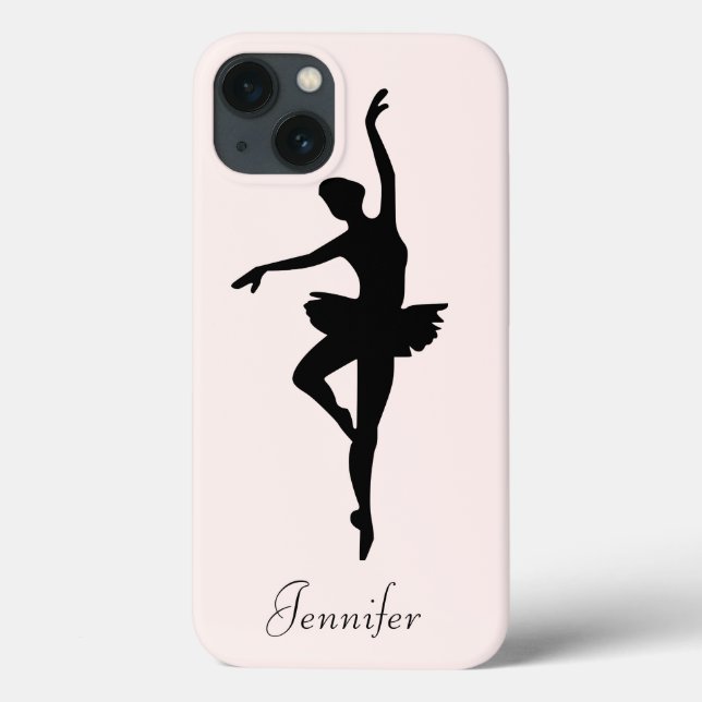 Coques Case-Mate iPhone Silhouette de danse rose personnalisée (Verso)