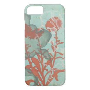 Etui iPhone Case-Mate Silhouette de Fleurs rouges sur Arrière - plan Tur