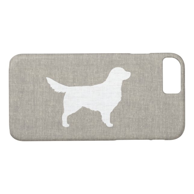Coques Case-Mate iPhone Silhouette de golden retriever (Dos (Horizontal))
