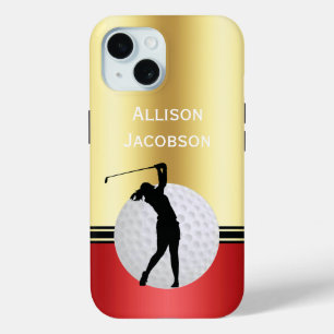 Coque Case-Mate iPhone Silhouette de golf Golfeur, Ball personnaliser