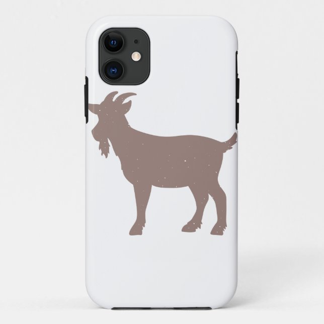 Coques Case-Mate iPhone silhouette de la ferme de chèvres (Dos)