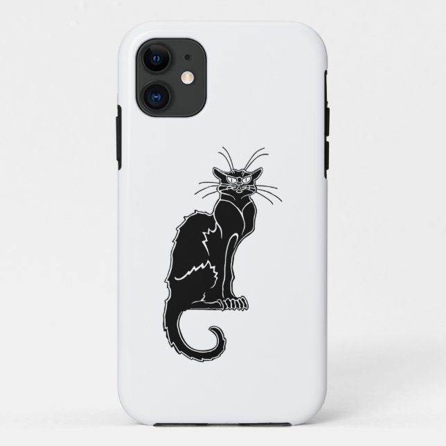Coques Case-Mate iPhone silhouette de l'animal du chat noir (Dos)