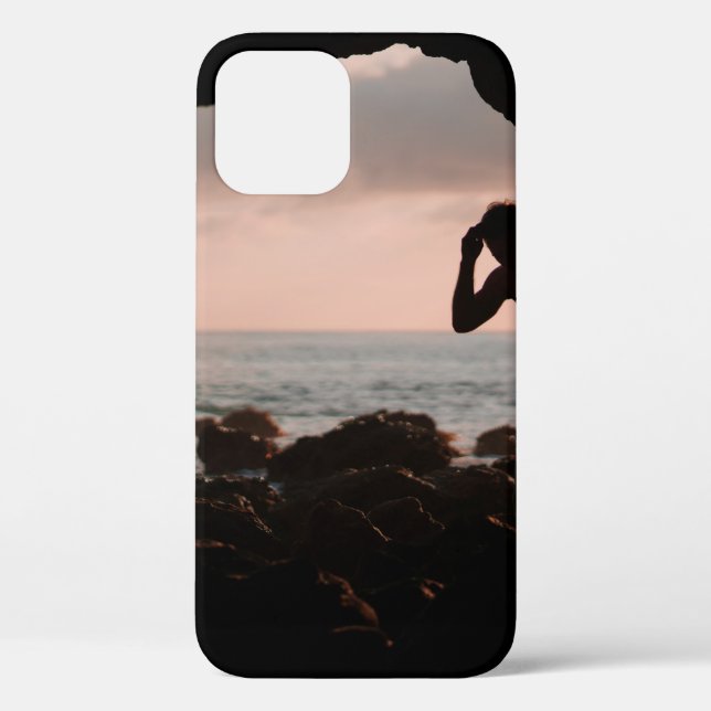 Coques Case-Mate iPhone Silhouette de l'homme dans la grotte (Verso)