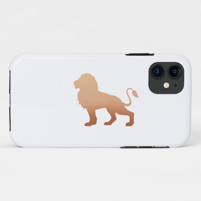 Coques Case-Mate iPhone Silhouette de lion de marche - Choisir la couleur  (Dos (Horizontal))