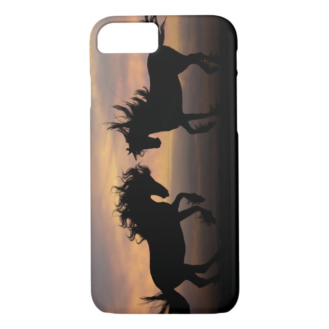 Coques Case-Mate iPhone Silhouette des chevaux sauvages (Dos)