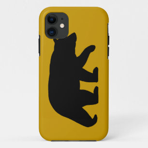 Etui iPhone Case-Mate Silhouette d'ours noir avec couleur de fond person