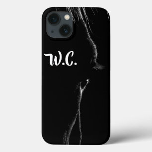 iPhone 13 Case Silhouette du cheval noir et blanc