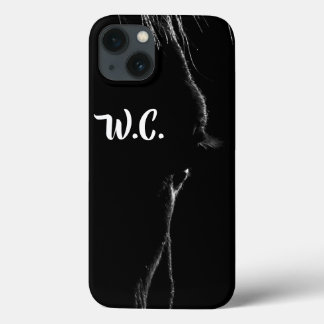 iPhone 13 Case Silhouette du cheval noir et blanc