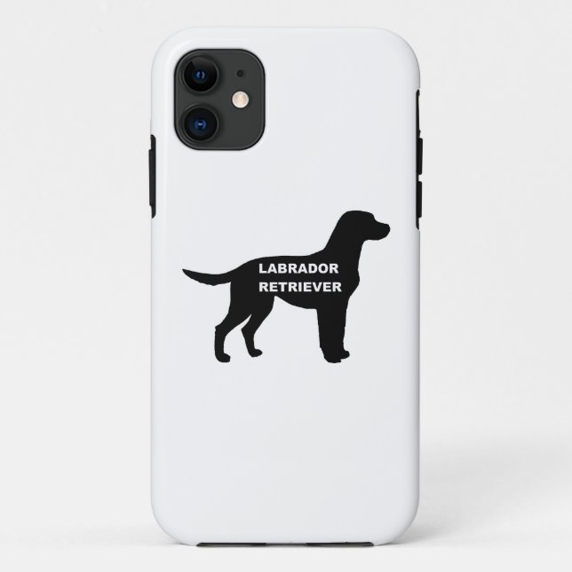 Coques Case-Mate iPhone silhouette du nom du labrador (Dos)