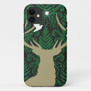 Coque Case-Mate iPhone Silhouette d'un cerf commun, d'une colombe et