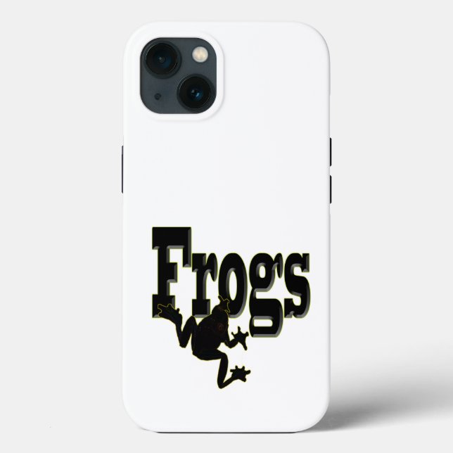 Coques Case-Mate iPhone Silhouette d'un crapaud grimpant dans le mot 'gren (Verso)