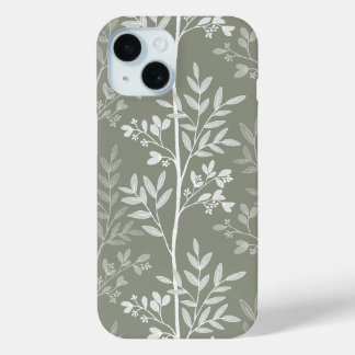 Coque Case-Mate iPhone Silhouette Florale Olive Élégante