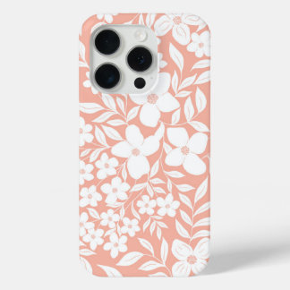 Coque Case-Mate iPhone Silhouette florale sur rose