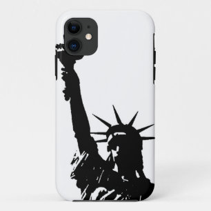 Coque Case-Mate iPhone Silhouette Lady Liberty noir et blanc