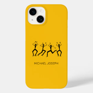Coque Case-Mate iPhone Silhouette orange chaud de danseurs de fête
