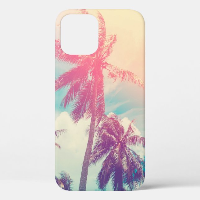 Coques Case-Mate iPhone Silhouette palmier tropical avec soleil (Verso)