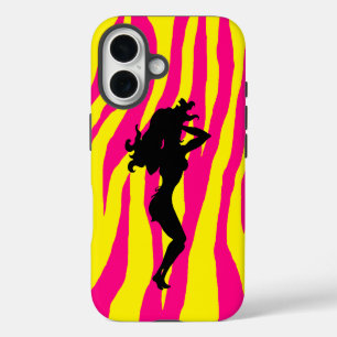 Coque Pour iPhone 16 Silhouette, serveuse coquine