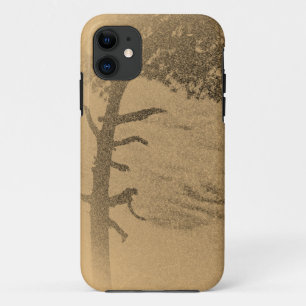 Coque iPhone 11 silhouette vintage de pin
