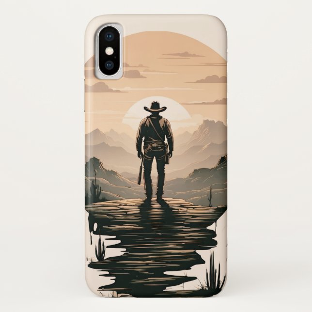 Coques Case-Mate iPhone Silhouette Western Cowboy (Dos)