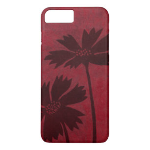 Coque Case-Mate Pour iPhone Silhouettes de Flowerhead sur l'arrière - plan