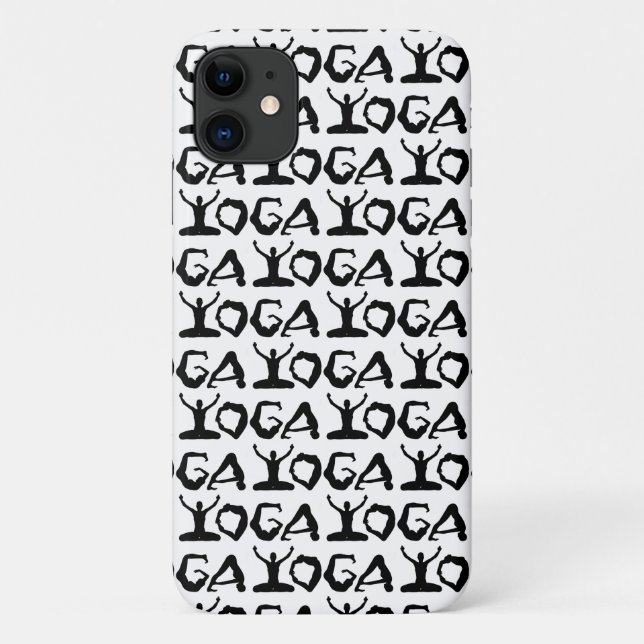 Coques Case-Mate iPhone Silhouettes De Yoga Noir Et Blanc (Dos)