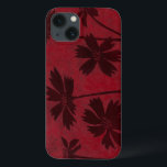 Case-Mate iPhone Case Silhouettes en tête de fleurs sur Arrière - plan C<br><div class="desc">Des silhouettes en forme de tête de fleur sont dressées contre un arrière - plan pourpre dans ce tableau botanique contemporain. Le rouge profond de la toile de fond sert de grand accent pour les ombres florales représentées dans cette pièce.</div>