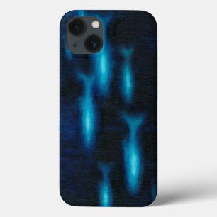 Coque Case-Mate iPhone Silhouettes translucides bleues de poissons