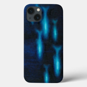Coque Case-Mate iPhone Silhouettes translucides bleues de poissons