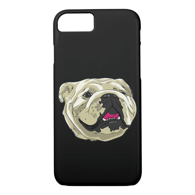 Coques Case-Mate iPhone Silly Happy English Bulldog Premium cadeau (Dos)