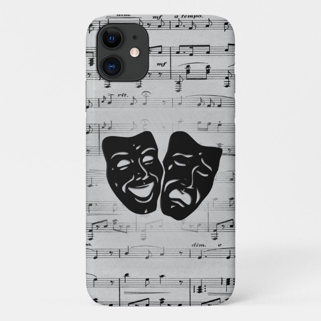 Coques Case-Mate iPhone Silver Art unit les masques de théâtre (Dos)