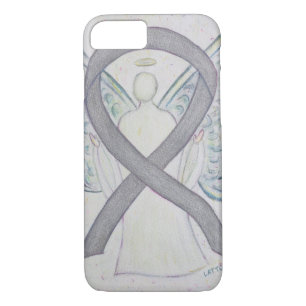 Coques Pour iPhone Silver Awareness Ribbon Angel Personnalisé iPhone 