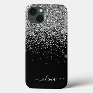 Case-Mate iPhone Case Silver Black Girl Parties scintillant étincelante