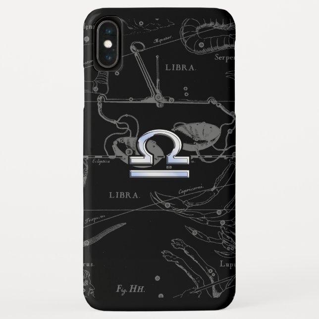 Coques Case-Mate iPhone Silver Chrome Libra Zodiac Connexion Hevelius (Dos)