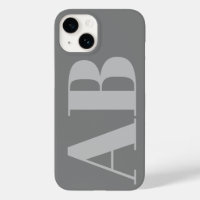 Silver Gris moderne initial minimaliste contempora