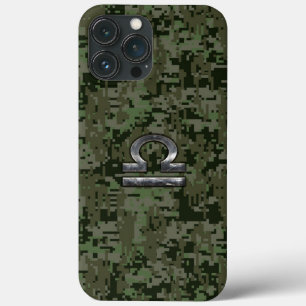 Case-Mate iPhone Case Silver Libra Zodiac Green Camo