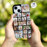 Coque Case-Mate iPhone Simple 18 photo Collage couleur personnalisée<br><div class="desc">Portez 18 de vos photos préférées sur ce boîtier de téléphone portable couleur arrière - plan personnalisé avec un modèle de collage photo facile à télécharger avec différentes formes et tailles pour accueillir une variété d'images. L'exemple est montré avec un arrière - plan noir sur le modèle iPhone 15 dans...</div>