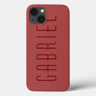Etui iPhone 13 Simple apparence en cuir Renard Rouge
