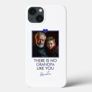 Case-Mate iPhone Case Simple Blue Heart Grand-Enfant Grand-Parent Photo