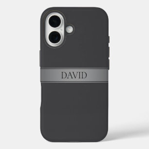Coque Pour iPhone 16 Simple Dégradé Rayé Élégant Couleur Modifiable