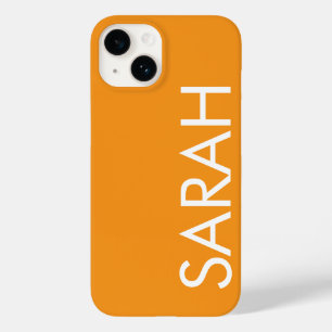 Coque Case-Mate iPhone Simple Design Moderne Nom Classique Orange Couleur