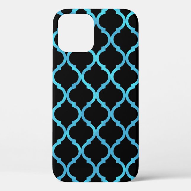 Coques Case-Mate iPhone Simple Elégant Moderne Bleu Motif marocain | (Verso)