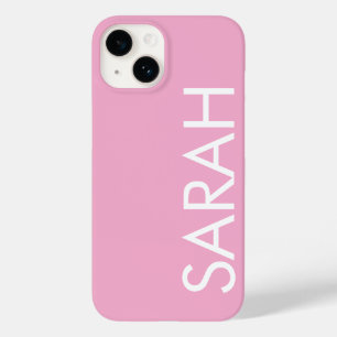 Coque Case-Mate iPhone Simple élégant moderne Classic Nom clair rose