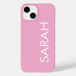 Coque Case-Mate iPhone Simple Élégant Moderne Classique Nom Lumière Rose