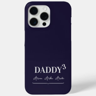 Coque Case-Mate iPhone Simple Elegant Papa Cubed Typographie Noms des enf