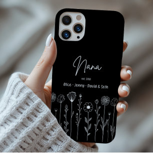 Coque Case-Mate iPhone Simple Floral Nana Titre personnalisé